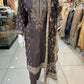 Grey and Golden Thread Work Casual Wear - ELRR015