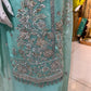 Aqua Formal Wear with Plazzo Style Trouser - ELRR127