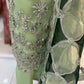 Pista Green Orgenza Embellished Dress - Formal Wear