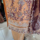 Peach and Purple Heavy Embellished Formal Wear