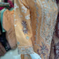 Peach and Purple Heavy Embellished Formal Wear