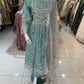 Aqua Frock Style Heavily Embellished Formal Wear