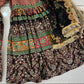 Black Mehndi Gharara Set