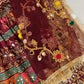 Mahroon and Beige Mehndi Wear Gharara Set