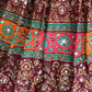 Mahroon and Beige Mehndi Wear Gharara Set