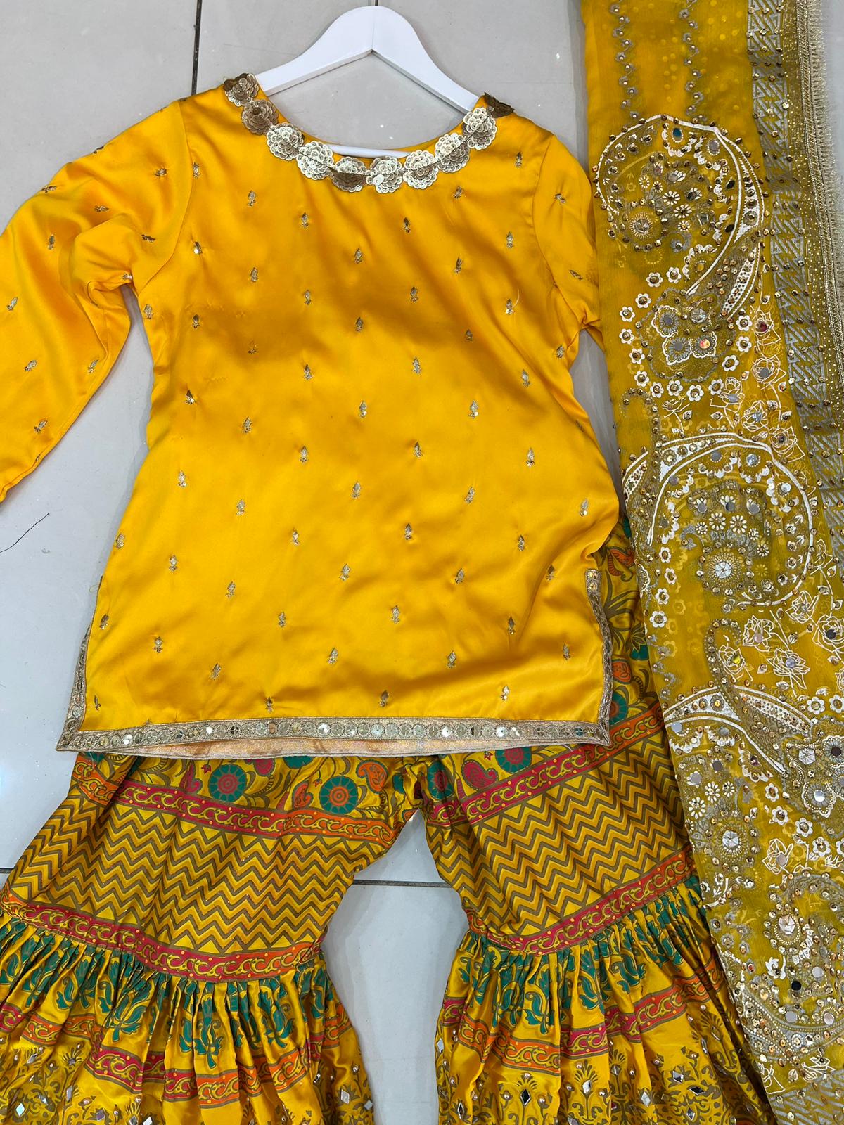 Yellow Gharara Set - Mehndi Wear