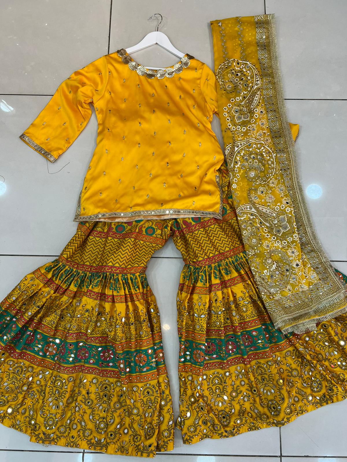 Yellow Gharara Set - Mehndi Wear