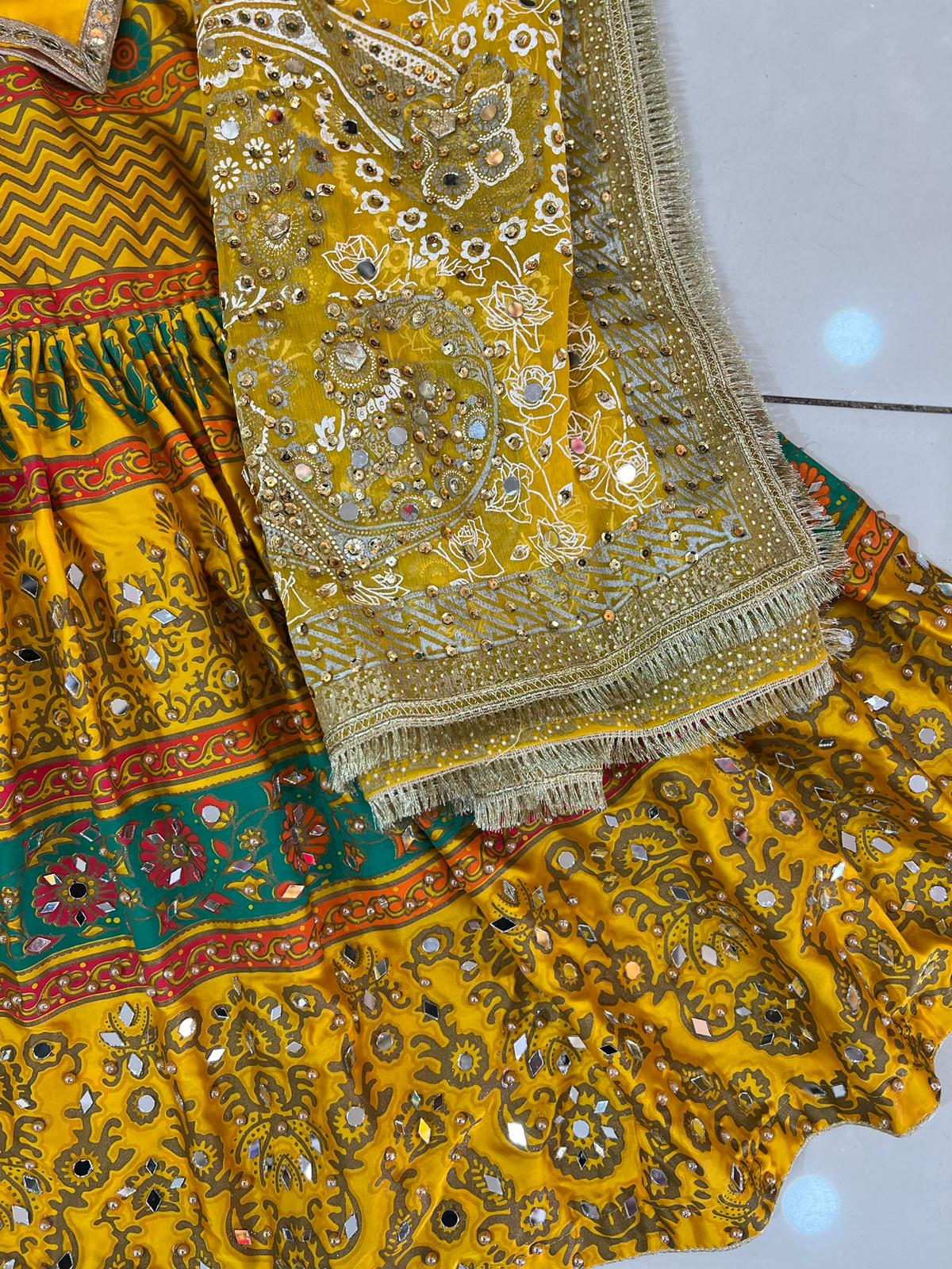 Yellow Gharara Set - Mehndi Wear