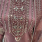 Pink 3 pc Heavy Embellished Outfit