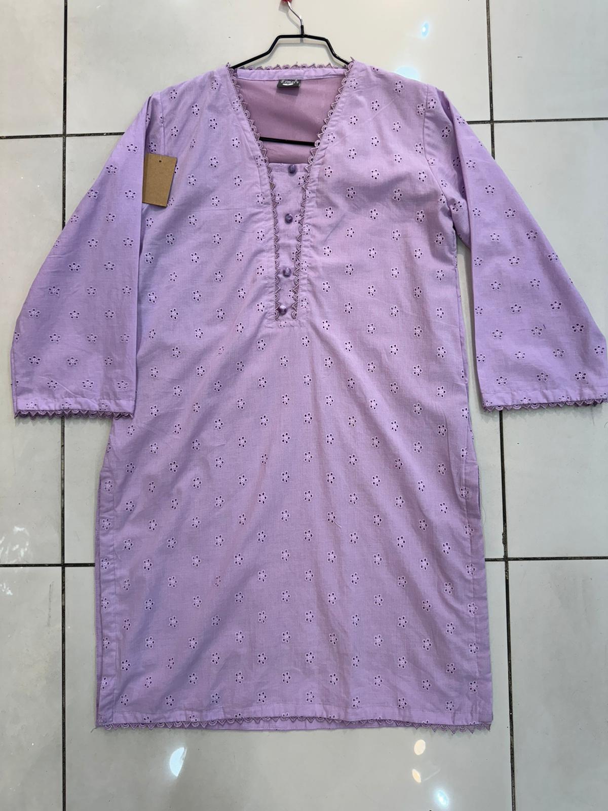 Lilac 1 Pc Chikankari Kurta