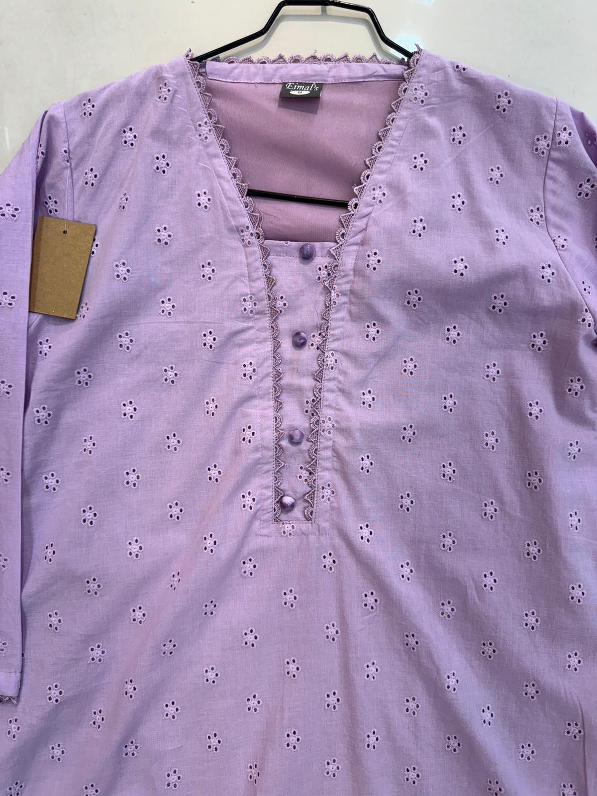 Lilac 1 Pc Chikankari Kurta