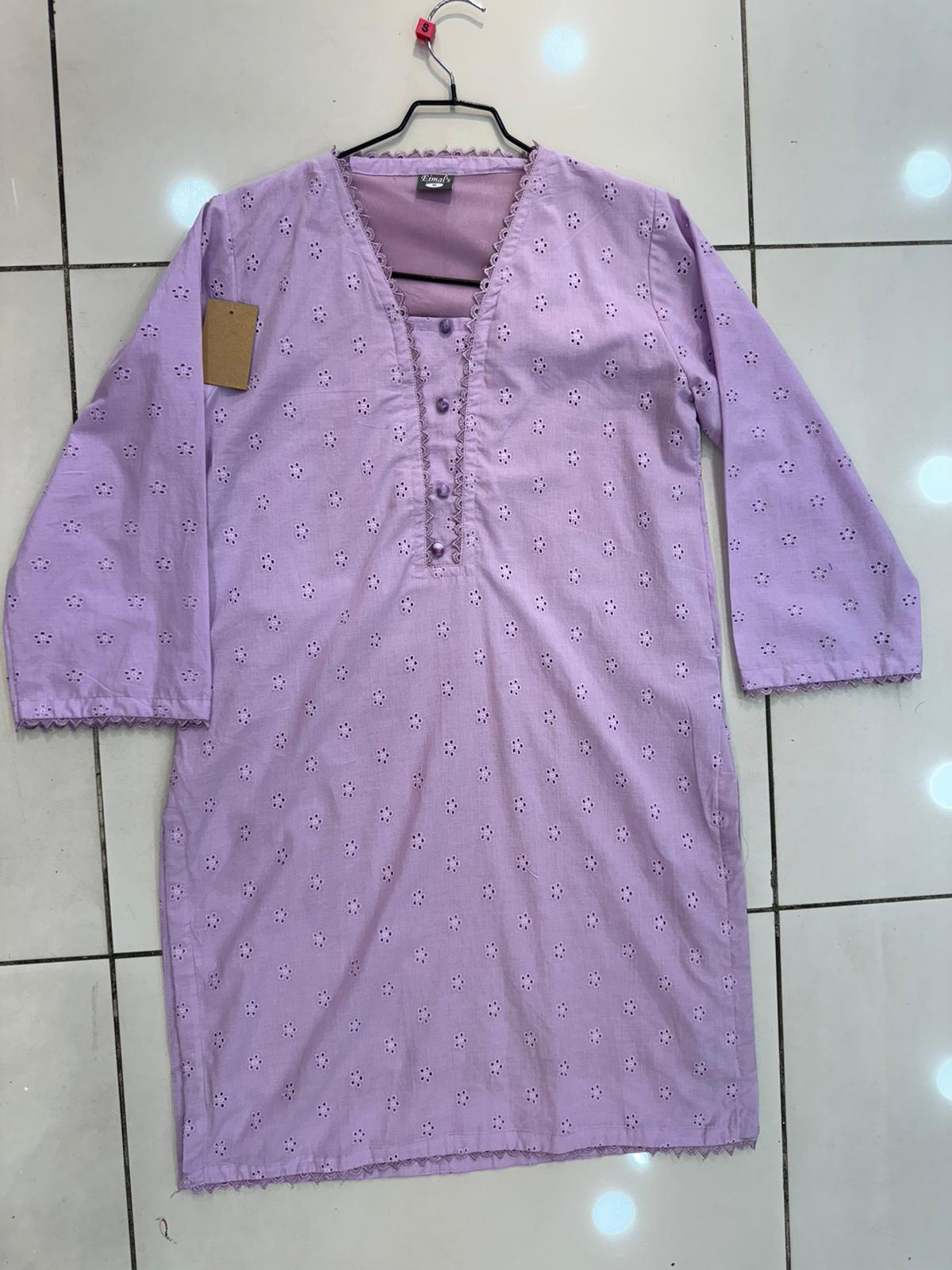 Lilac 1 Pc Chikankari Kurta