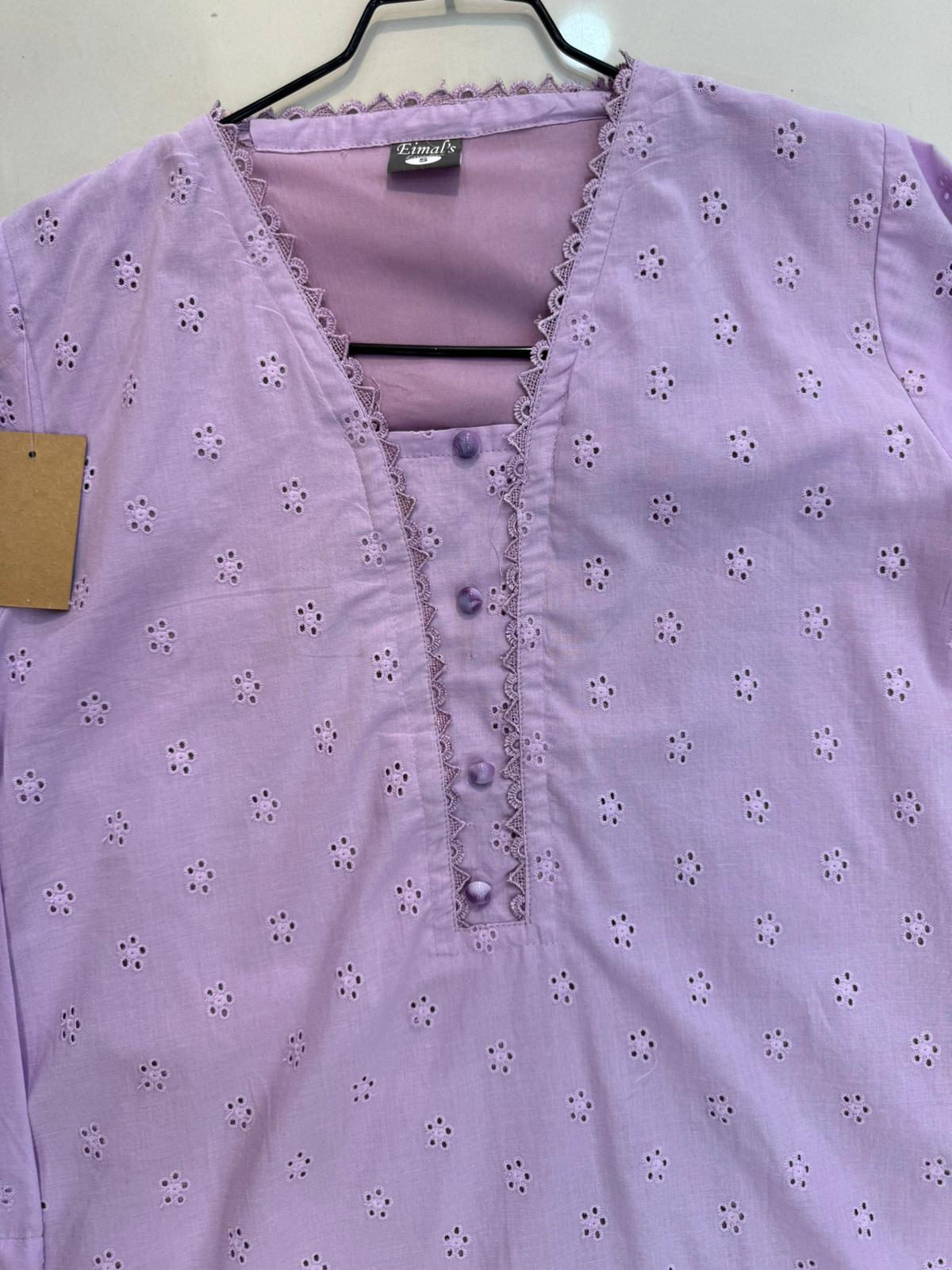 Lilac 1 Pc Chikankari Kurta