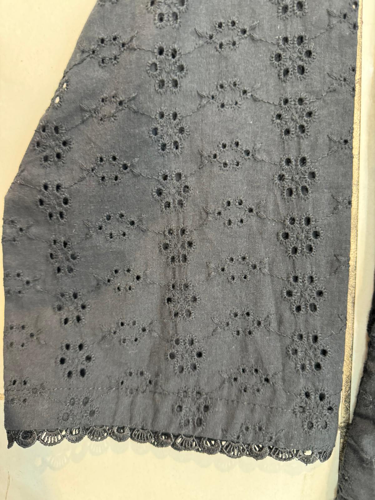 Black 1 Pc Chikankari Kurta