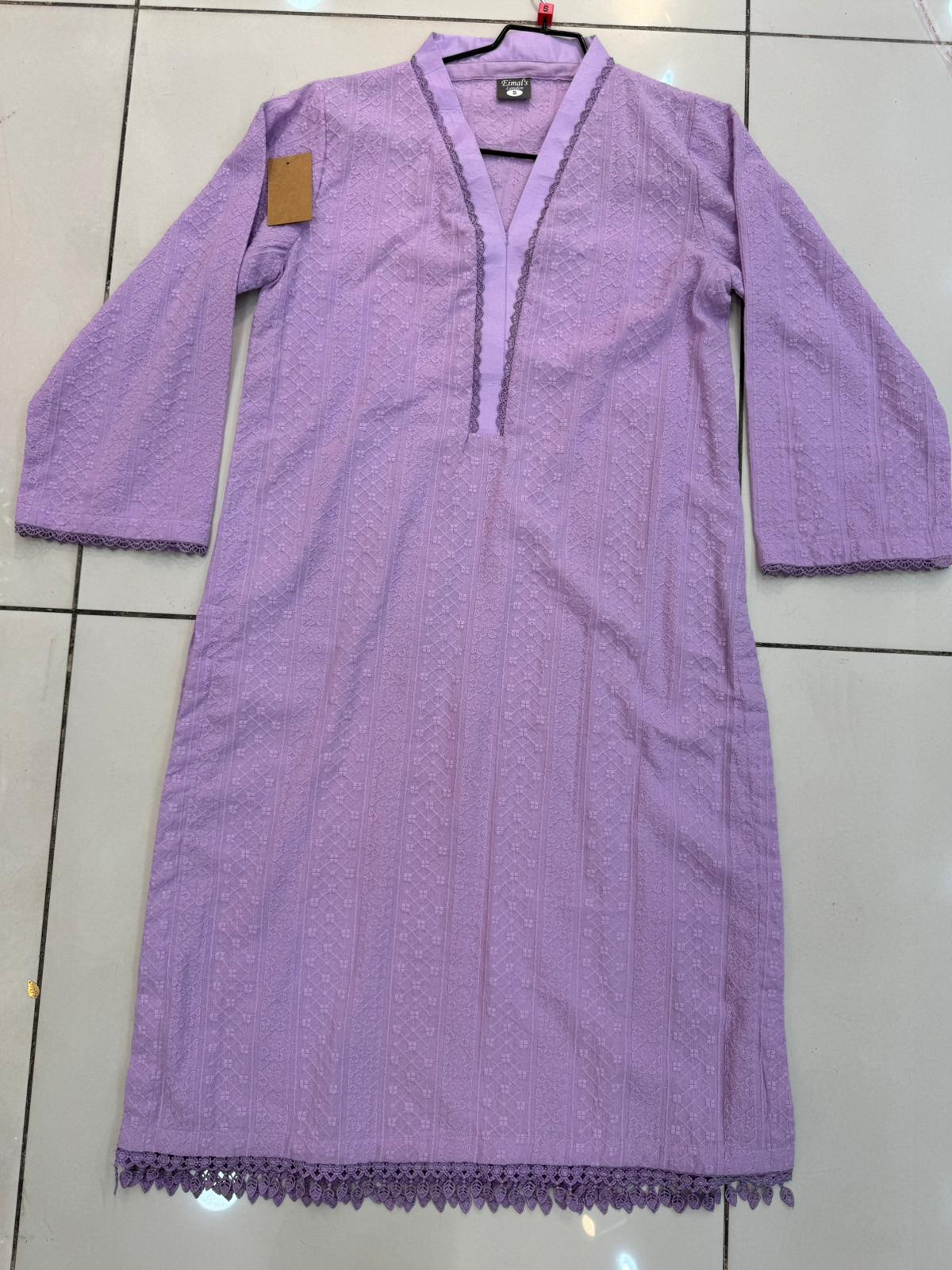 Lilac 1 Pc Chikankari Kurta