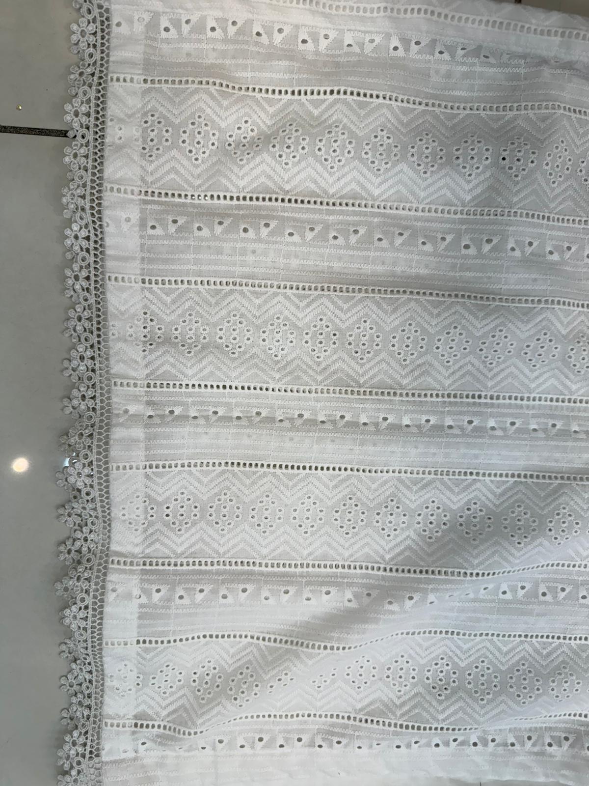 White Chikankari 1 pc Kurta