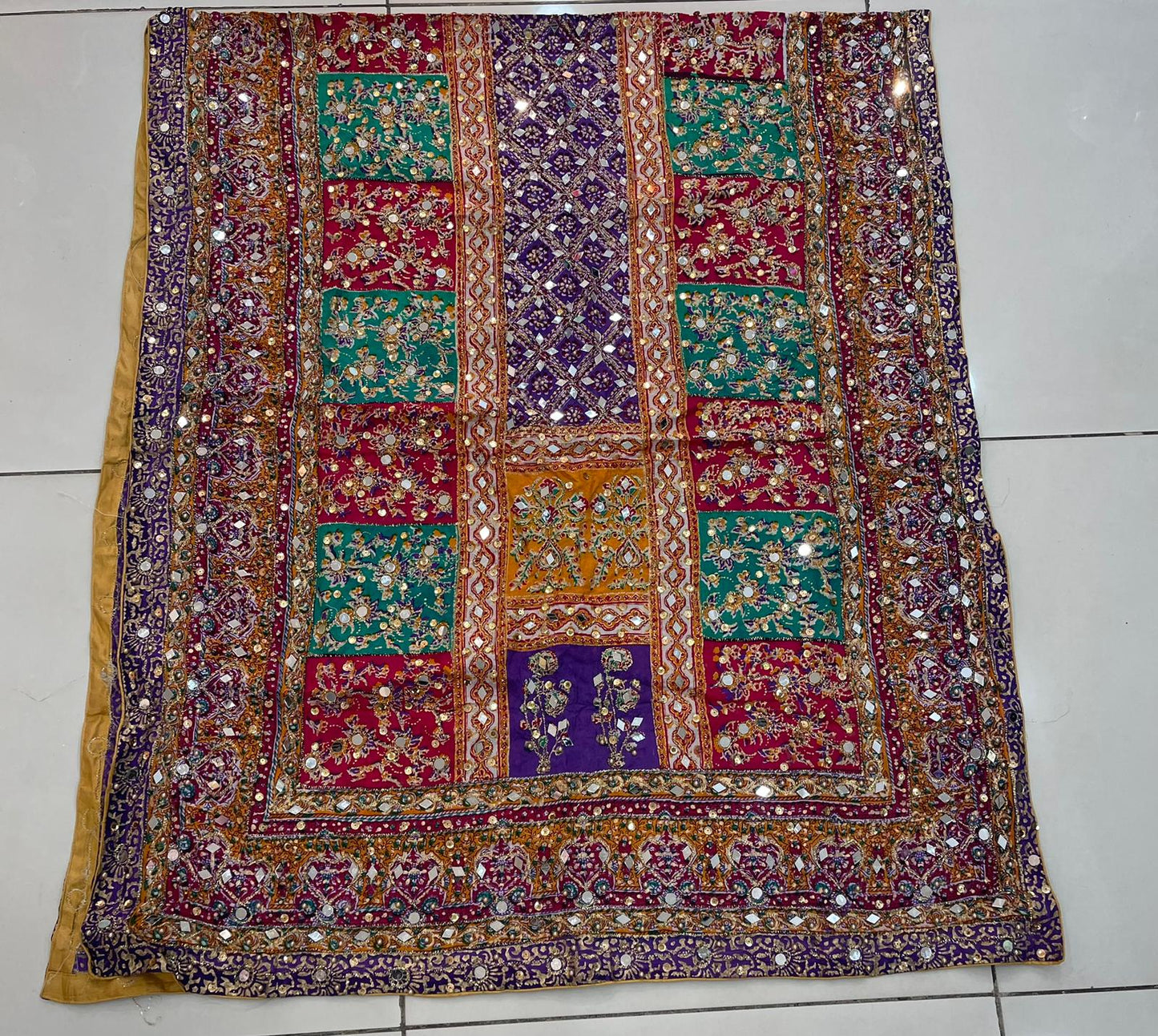 Heavy Mirror Work Shawl Style 3