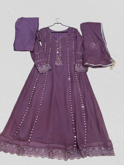 Lilac - Mirror Work Outfit - ELRR131