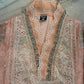 Mariam's Original Peach 3 Pc Formal Wear with Embellished Bead Work and Thread Work