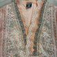Mariam's Original Peach 3 Pc Formal Wear with Embellished Bead Work and Thread Work
