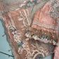 Mariam's Original Peach 3 Pc Formal Wear with Embellished Bead Work and Thread Work