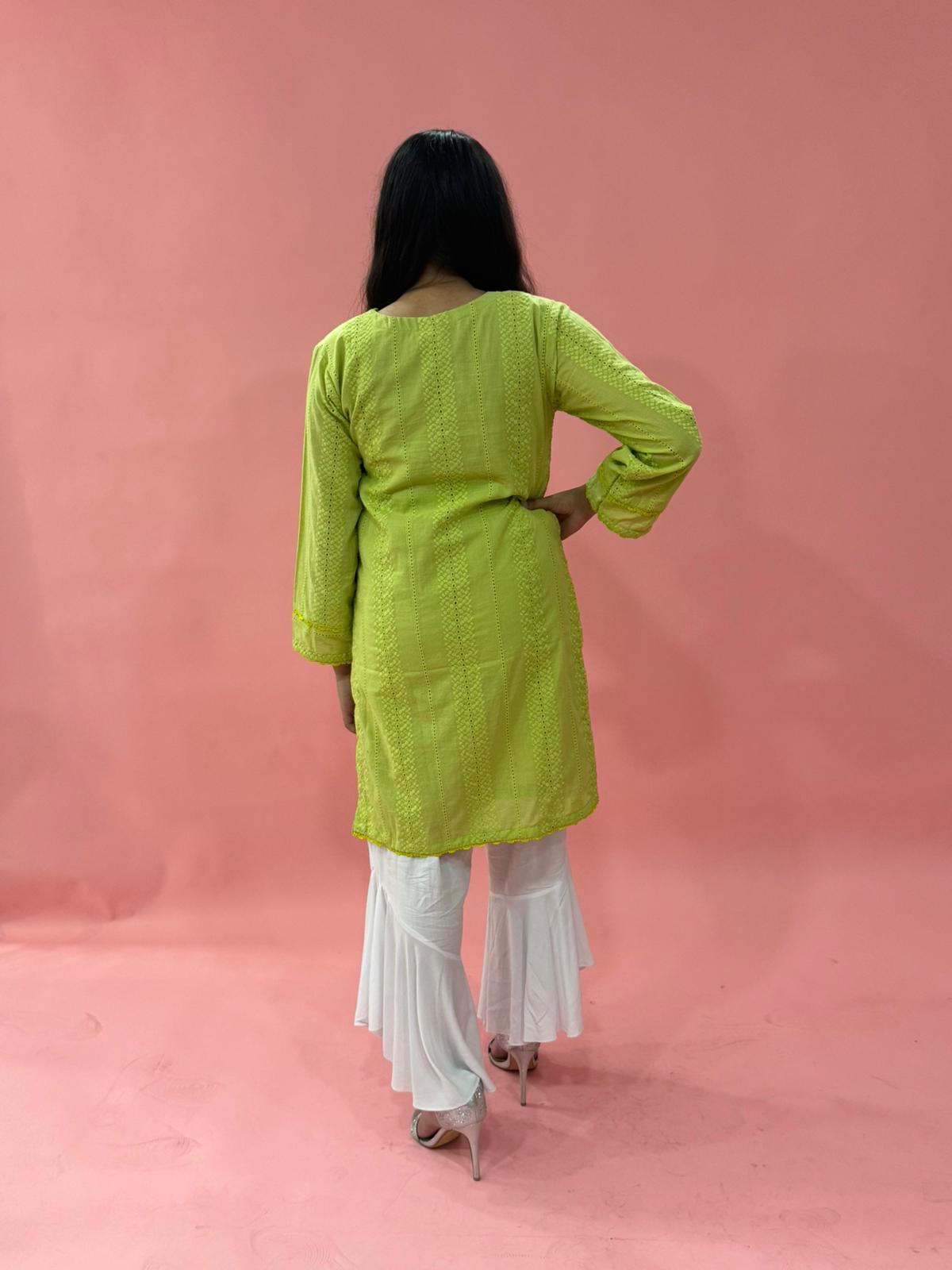 Green Thread Work 1 Pc kurta