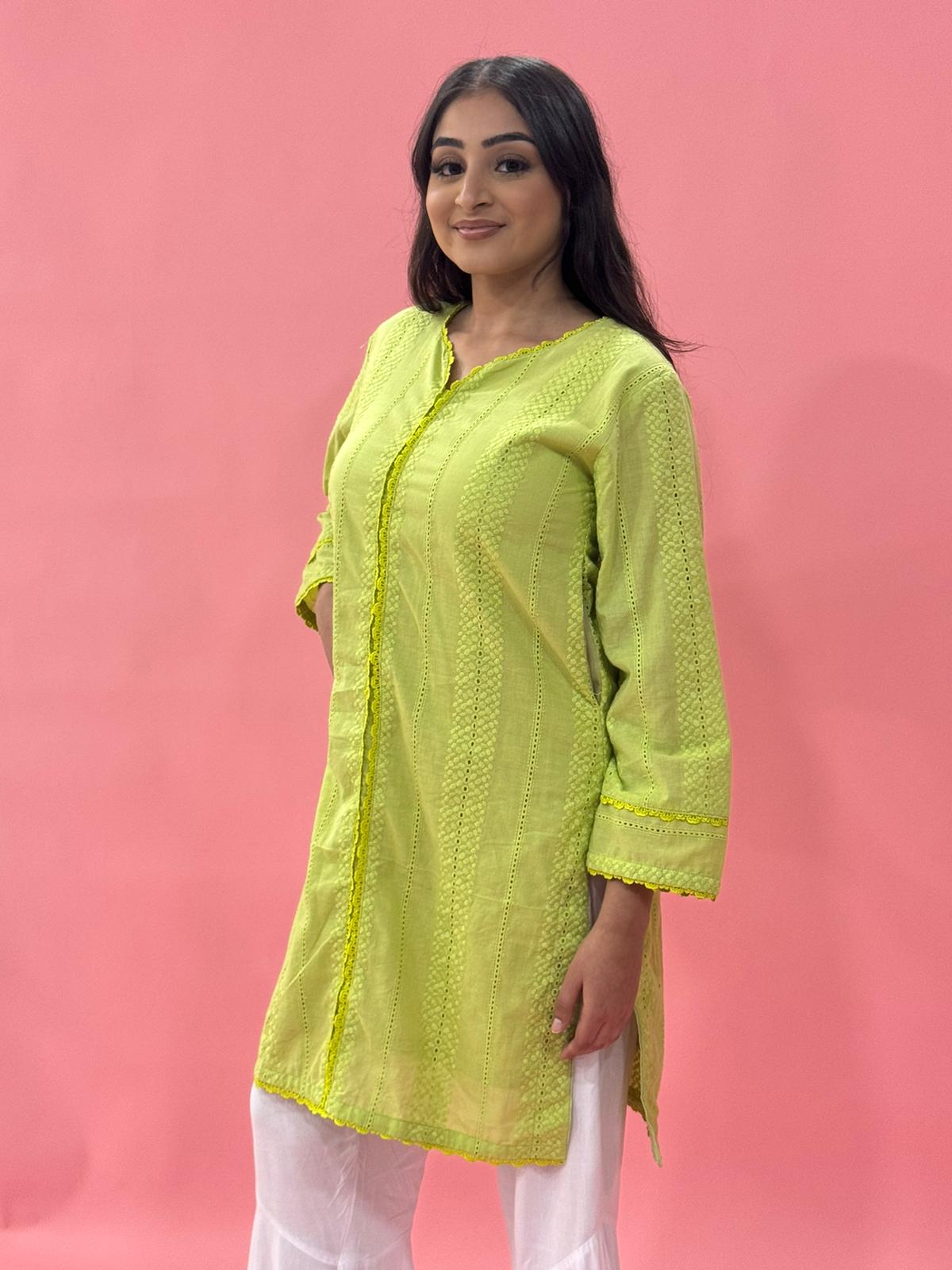 Green Thread Work 1 Pc kurta