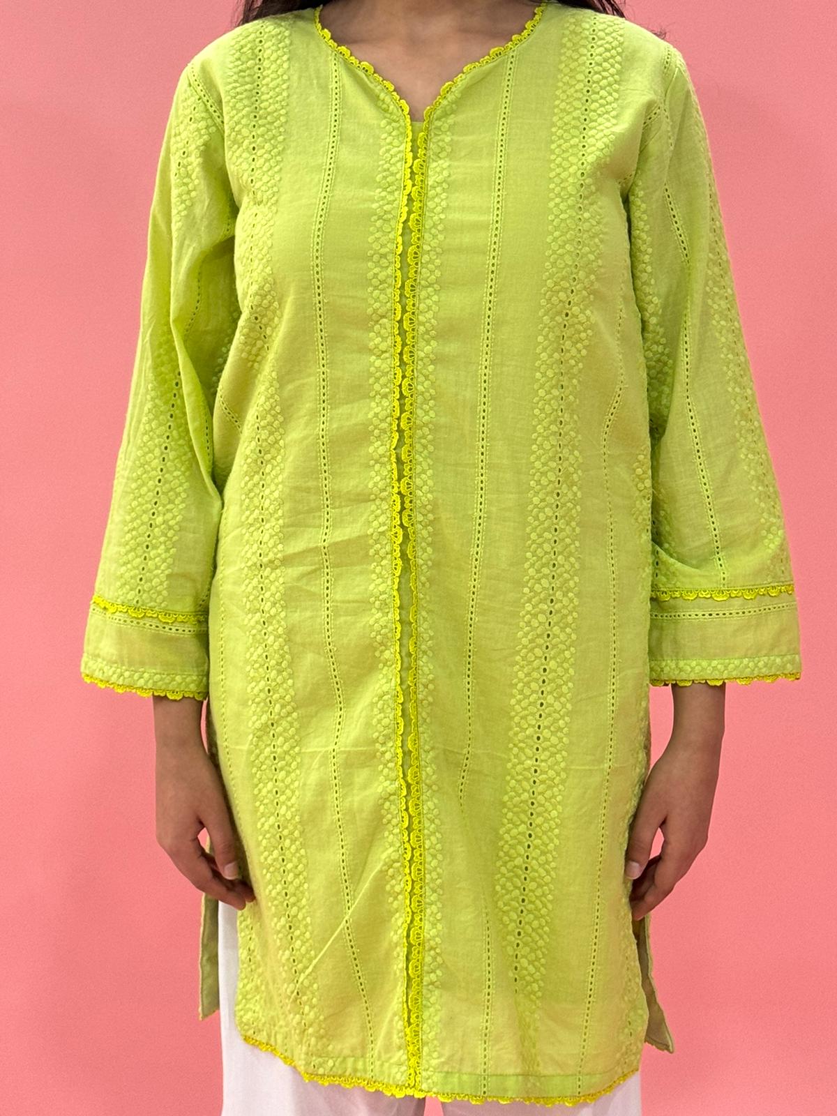 Green Thread Work 1 Pc kurta