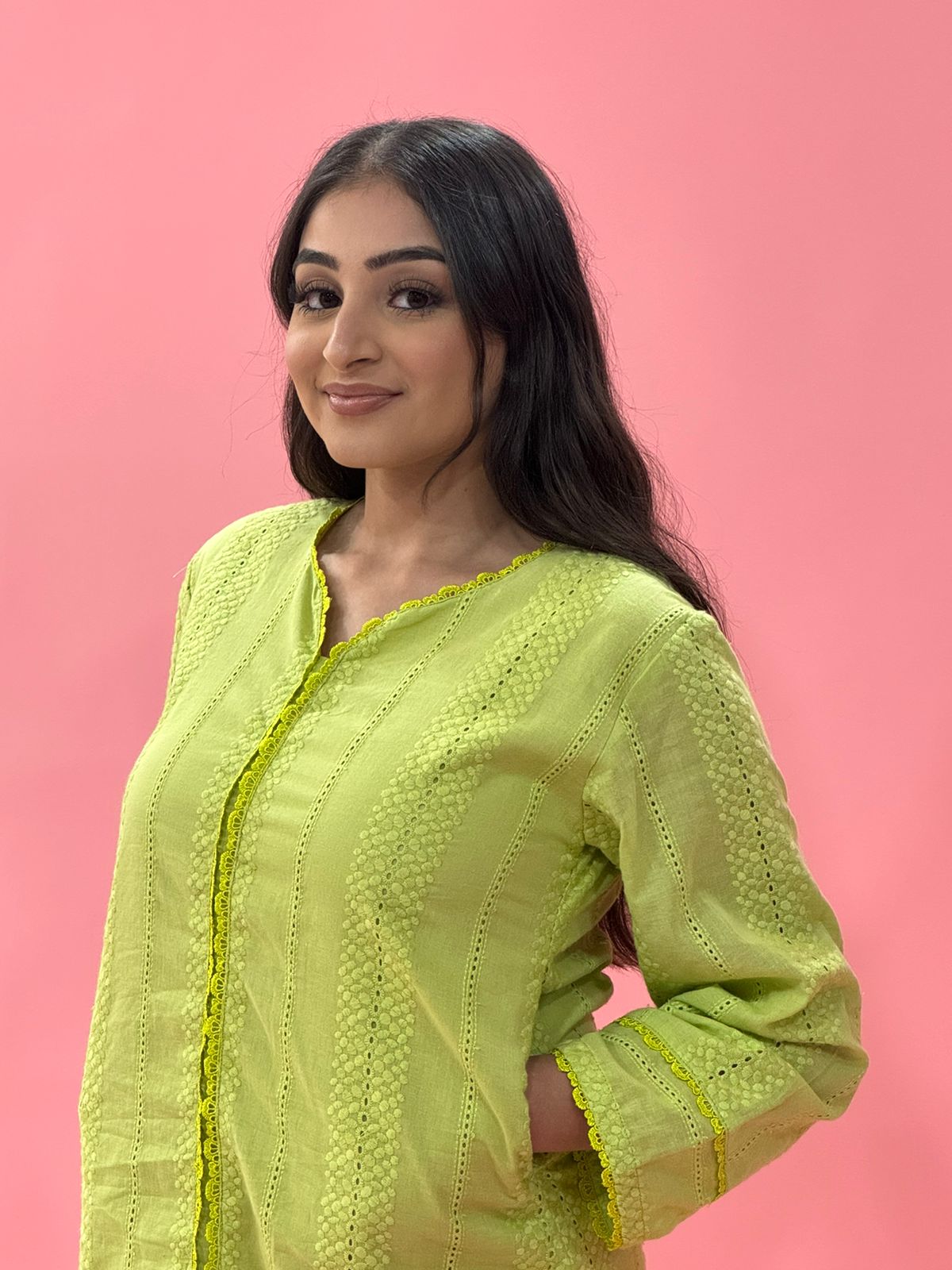 Green Thread Work 1 Pc kurta