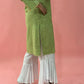 Olive Green Chikankari Kurta 1 Pc