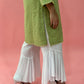 Olive Green Chikankari Kurta 1 Pc