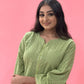 Olive Green Chikankari Kurta 1 Pc