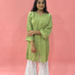 Olive Green Chikankari Kurta 1 Pc