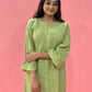 Olive Green Chikankari Kurta 1 Pc