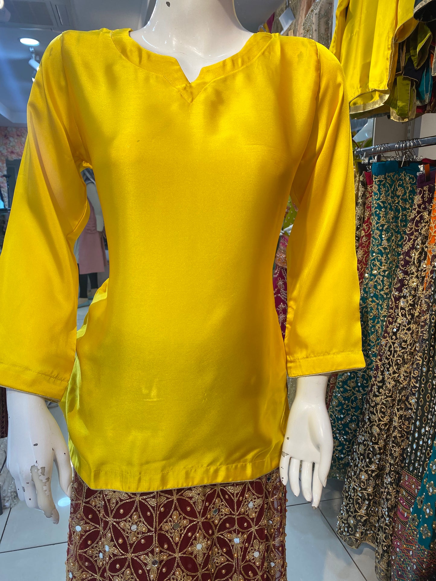 Plain Silk Kurtis in Various Colors - ELMWPS001