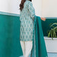 Khaadi Original Green and White 3 Pc Printed Lawn Casual Wear