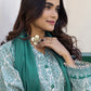 Khaadi Original Green and White 3 Pc Printed Lawn Casual Wear