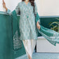 Khaadi Original Green and White 3 Pc Printed Lawn Casual Wear