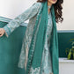 Khaadi Original Green and White 3 Pc Printed Lawn Casual Wear