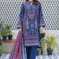 Khaadi Original Navy Blue and Purple 3 pc Printed Lawn Outfit