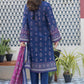 Khaadi Original Navy Blue and Purple 3 pc Printed Lawn Outfit