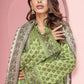 Khaadi Original Olive Green 3 Pc Printed Lawn Casual Wear