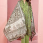 Khaadi Original Olive Green 3 Pc Printed Lawn Casual Wear