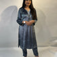 2 pieces velvet suit in grey colour |  ELWC-006 Womenswear asian clothing