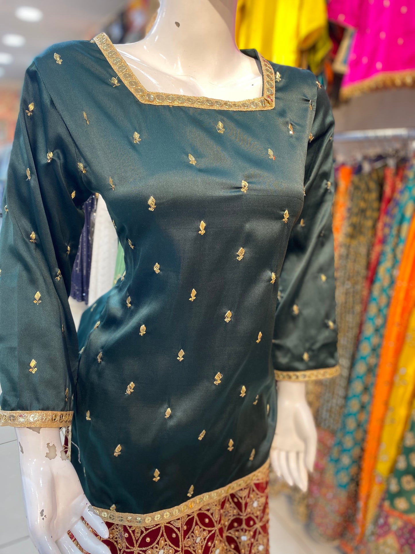 Silk Embroidered Kurtis in Various Colors - ELMWSE001