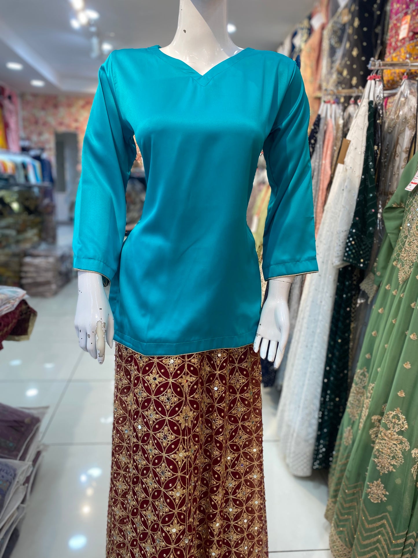 Plain Silk Kurtis in Various Colors - ELMWPS001