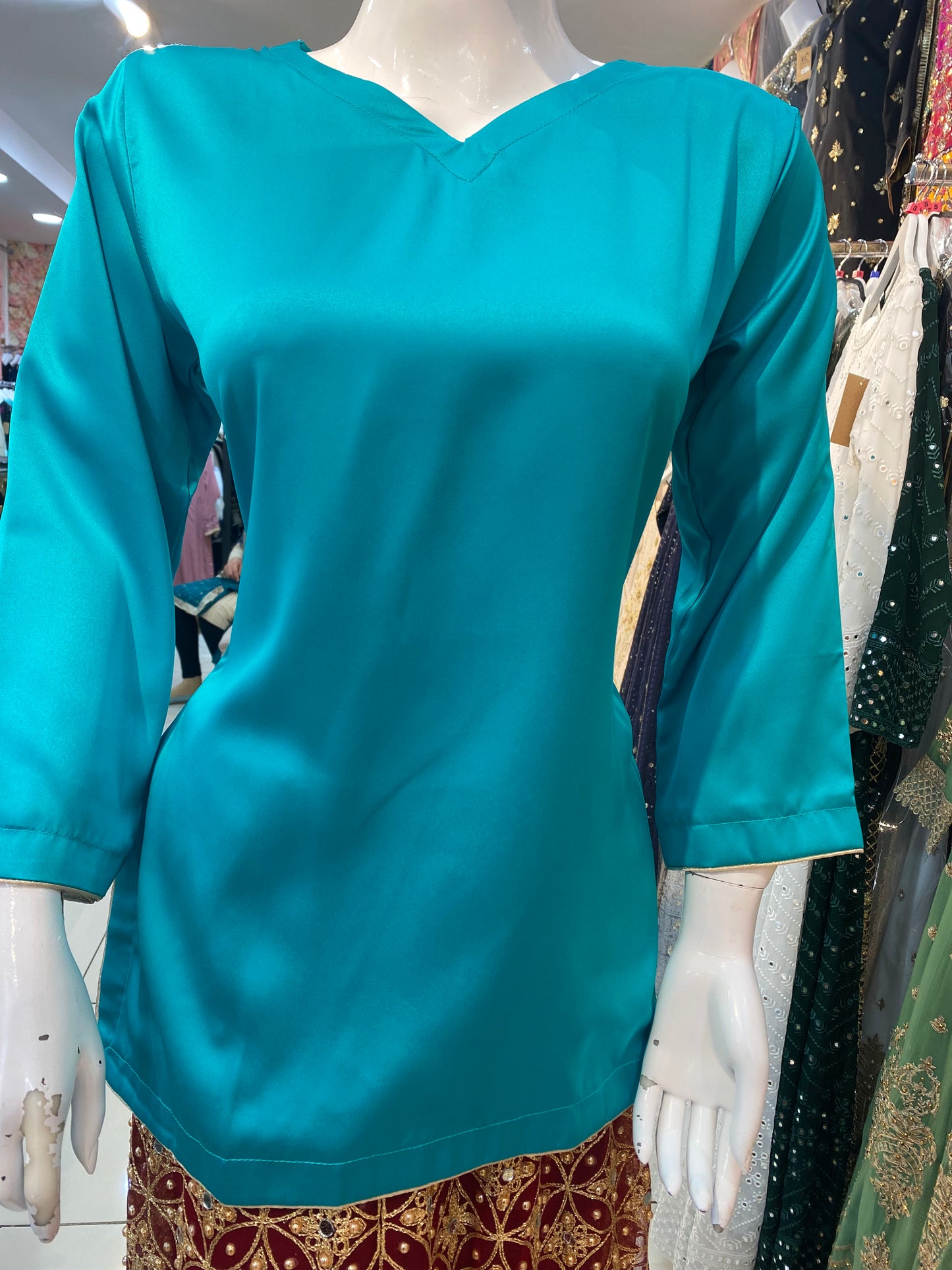 Plain Silk Kurtis in Various Colors - ELMWPS001