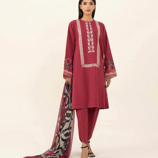 Sapphire 3 Pc Embroidered Cambric Suit