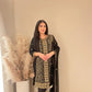 Asim Jofa Black Long Kameez - 3 Piece - ELAJ001