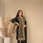 Asim Jofa Black Long Kameez - 3 Piece - ELAJ001